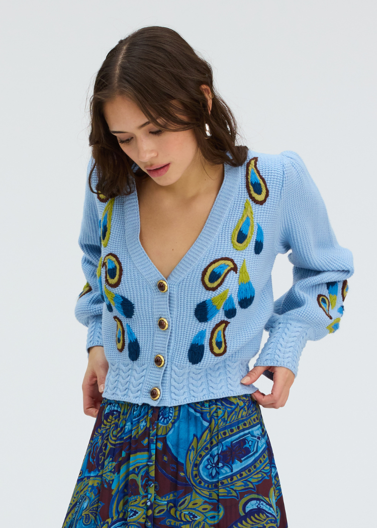 Allison Piper Cardigan - Dusk Blue-Hand In Pocket