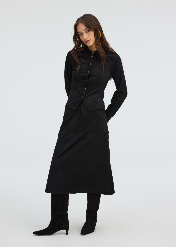 Allison Kit Skirt - Black-Hand In Pocket