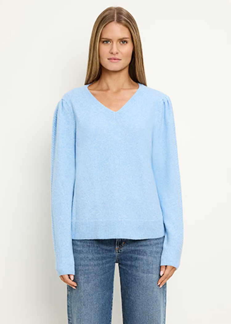 Michael Stars Mandy V-neck Femme Pullover - Heather Aura-Hand In Pocket