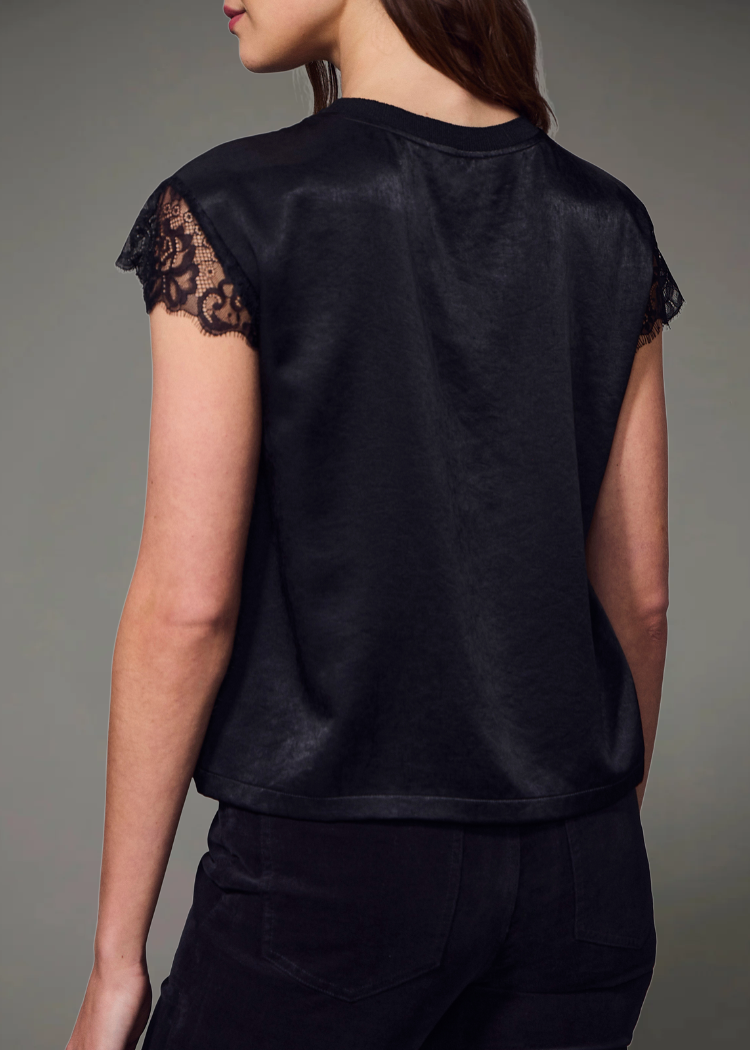Sanctuary One Of A Kind Satin Shell - Black-Hand In Pocket