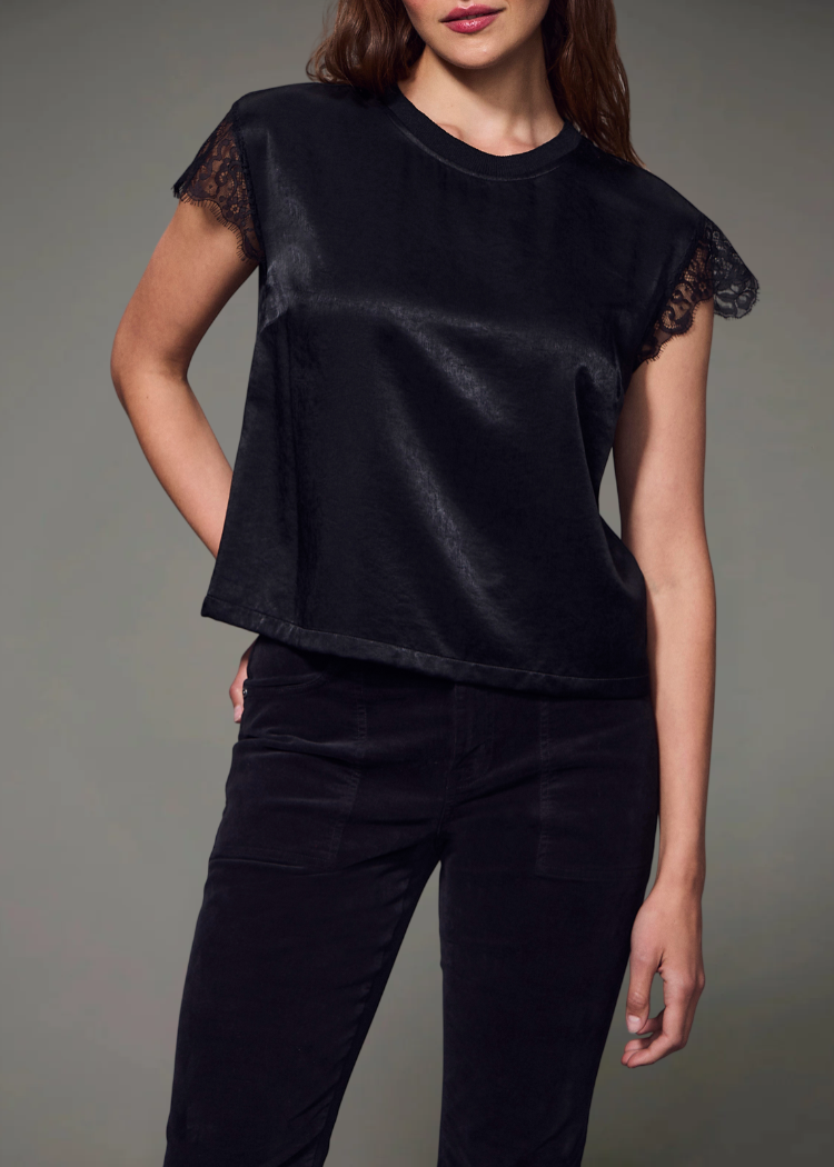 Sanctuary One Of A Kind Satin Shell - Black-Hand In Pocket