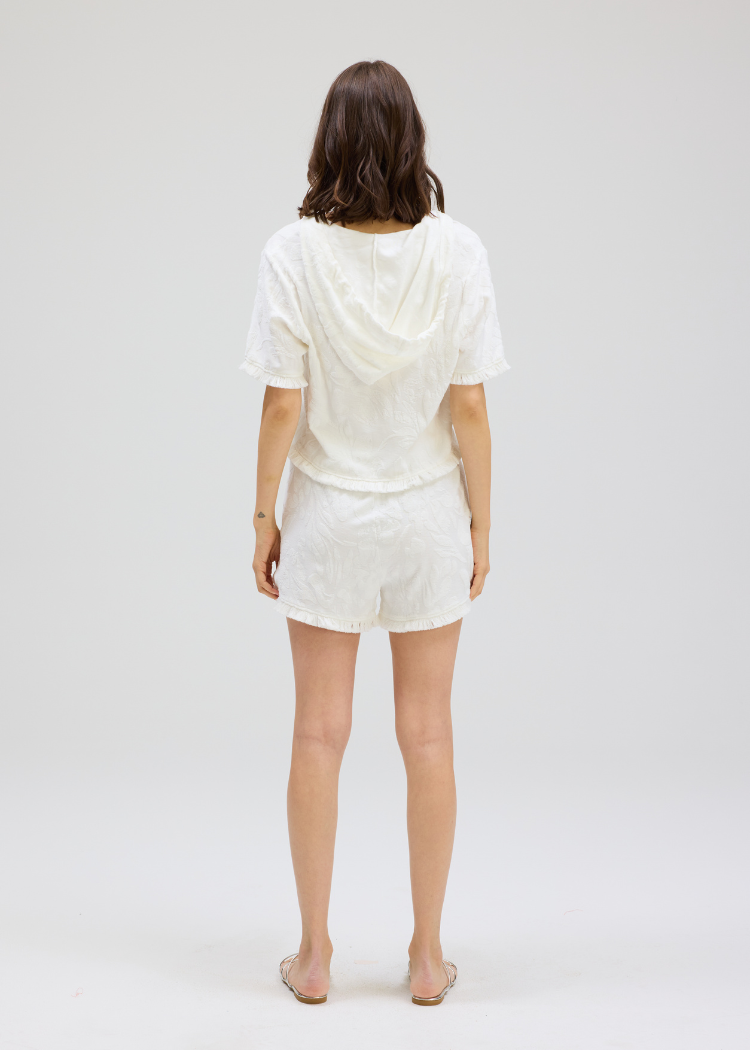 Allison Capri Shorts - White-Hand In Pocket