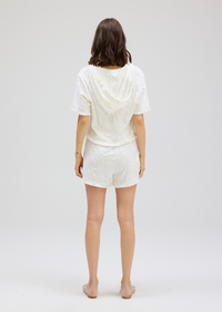 Allison Capri Shorts - White-Hand In Pocket