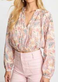 Caballero Dolly Top - Paisley Floral-Hand In Pocket