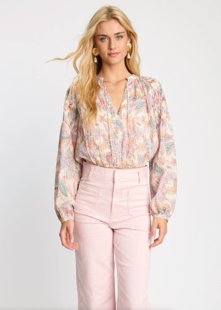 Caballero Dolly Top - Paisley Floral-Hand In Pocket