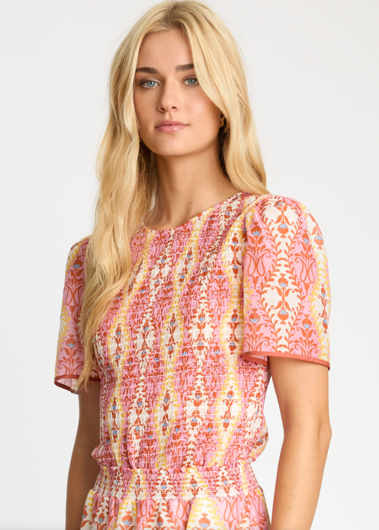 Caballero Delta Top - Heritage Floral-Hand In Pocket