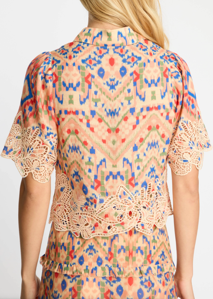 Caballero Tay Top - Sunset Ikat-Hand In Pocket