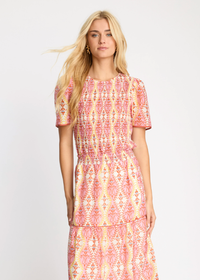 Caballero Delta Top - Heritage Floral-Hand In Pocket