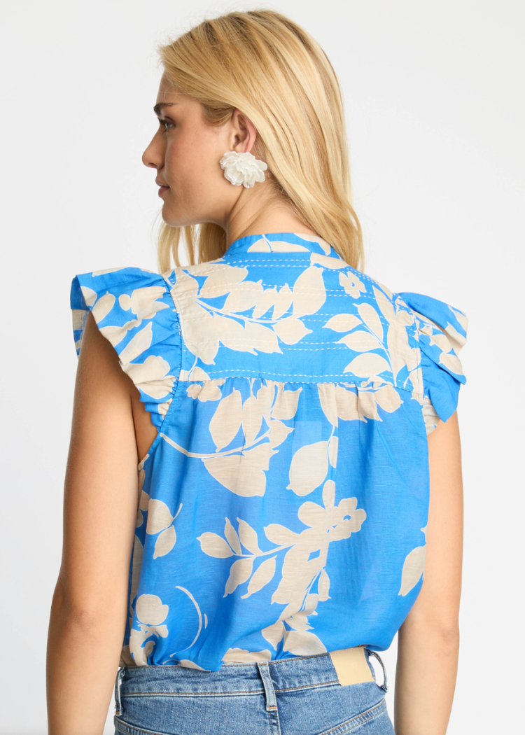 Caballero Anthea Top - Sapphire Shadow-Hand In Pocket