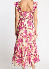 Caballero Heidi Maxi - Fuchsia Floret-Hand In Pocket