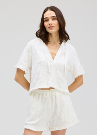 Allison Capri Shorts - White-Hand In Pocket