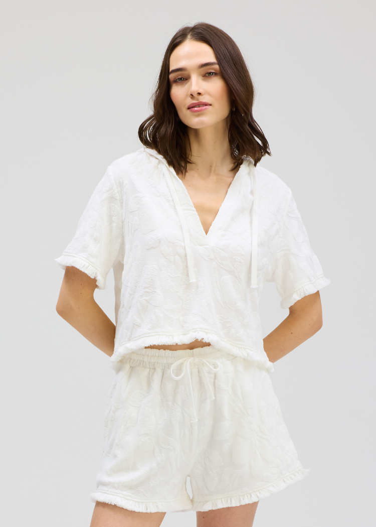 Allison Capri Shorts - White-Hand In Pocket