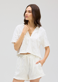Allison Capri Shorts - White-Hand In Pocket