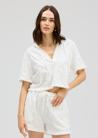 Allison Amalfi Hoodie - White-Hand In Pocket