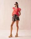 Omika Wilora Blouse- Vani Papaya