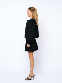 Ciebon Donna Bubble Hem Jacket - Black-Hand In Pocket
