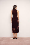 MINKPINK Sonja Velvet Midi Dress - Chocolate-Hand In Pocket