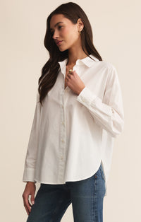 Z Supply Elevated Poplin Shirt-White