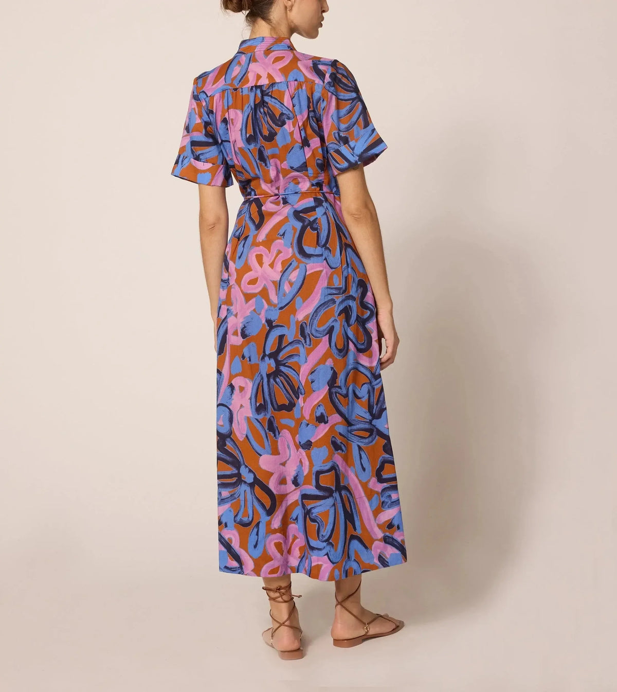 Cleobella Zara Ankle Dress- Fresco Print-Hand In Pocket