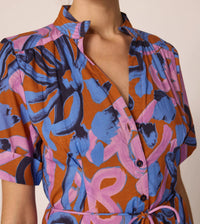 Cleobella Zara Ankle Dress- Fresco Print-Hand In Pocket
