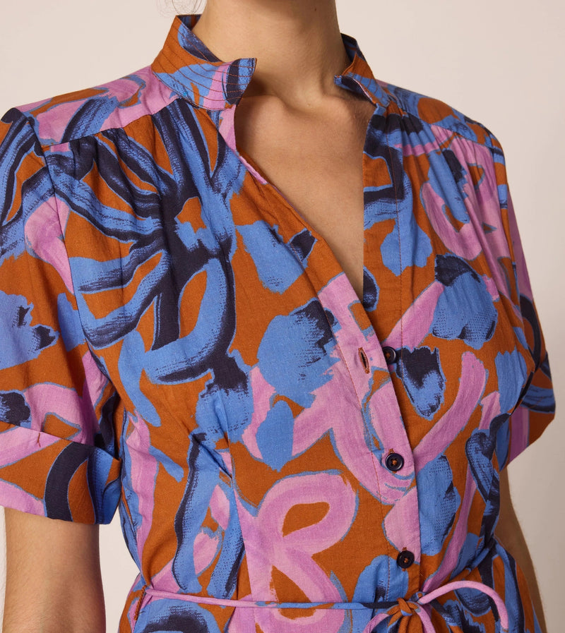 Cleobella Zara Ankle Dress- Fresco Print-Hand In Pocket
