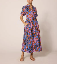 Cleobella Zara Ankle Dress- Fresco Print-Hand In Pocket