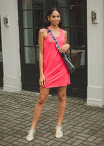 Bobi Scoop Neck Slub Cotton Tank Dress - Raspberry***FINAL SALE***-Hand In Pocket