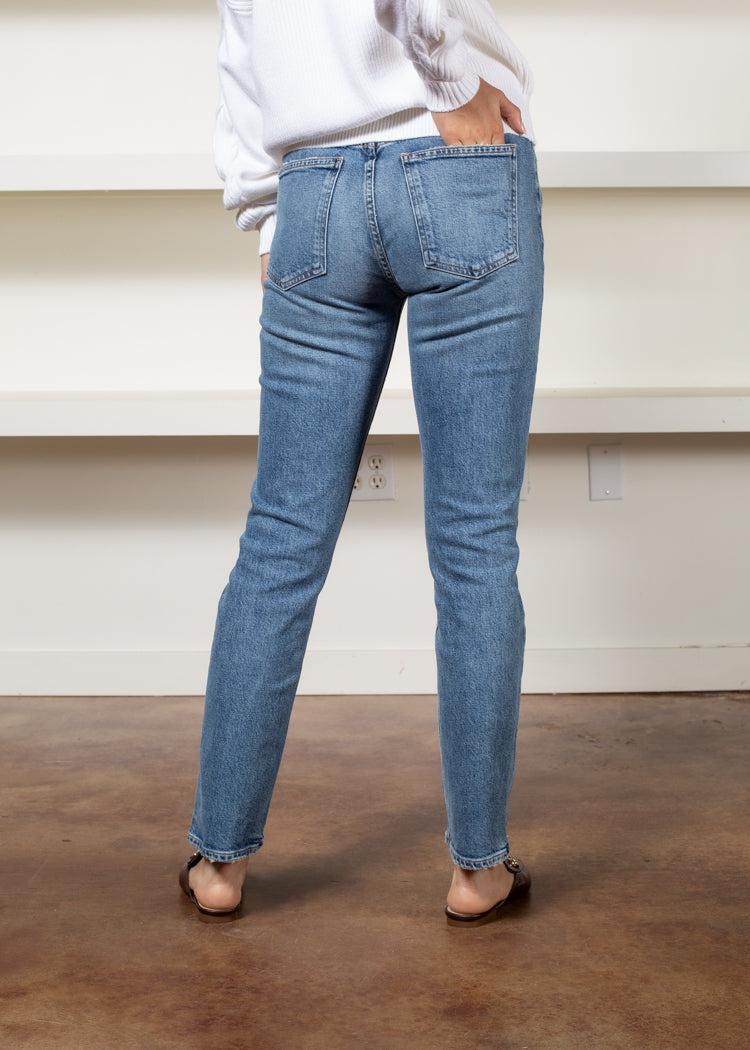 Agolde Merrel Mid Rise Straight Leg - Spellbound-Hand In Pocket
