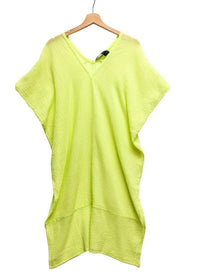 Bobi Gauzy Side Slit V Neck Midi Dress -***FINAL SALE***-Hand In Pocket
