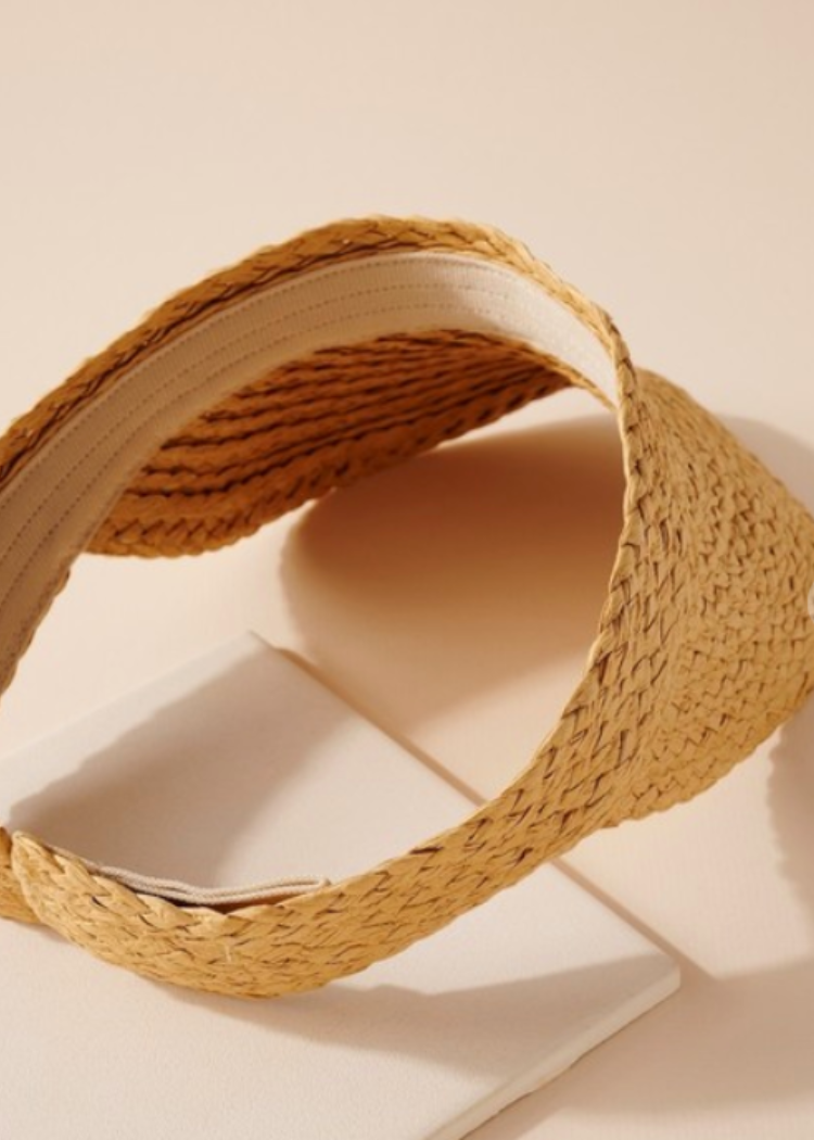 Straw Visor Hat-Hand In Pocket