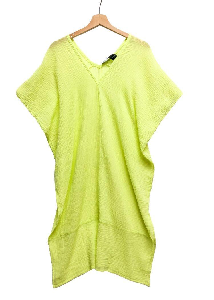 Bobi Gauzy Side Slit V Neck Midi Dress -***FINAL SALE***-Hand In Pocket