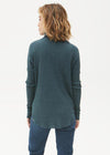 Michael Stars Marcy Thermal Tunic - Everglades-Hand In Pocket
