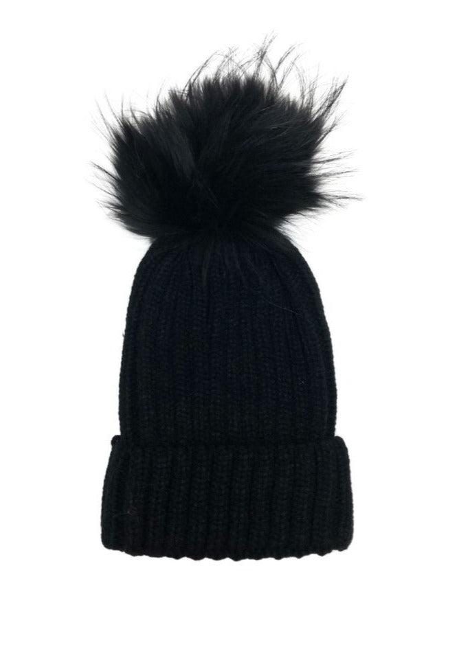 Winterpark Fur Beanie-Black ***FINAL SALE***-Hand In Pocket