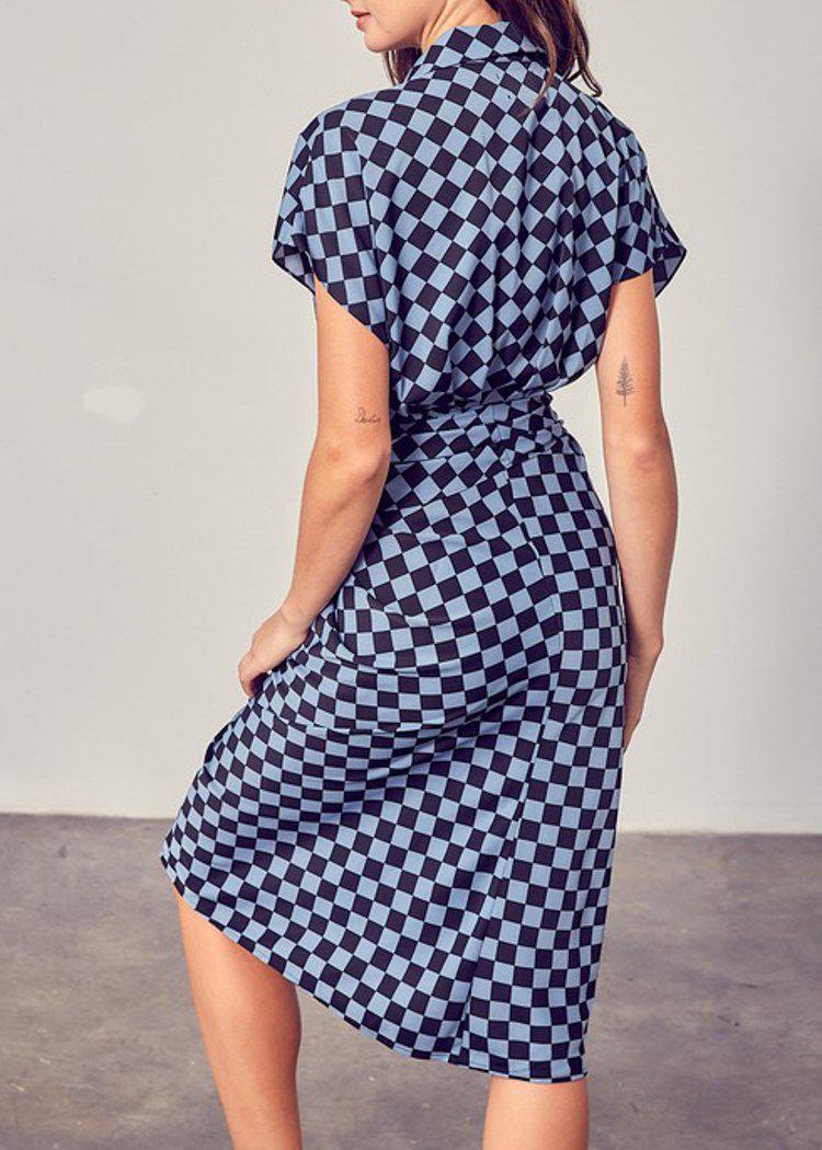 Baldhart Tie Waist Dress - Mineral Blue-***FINAL SALE***-Hand In Pocket