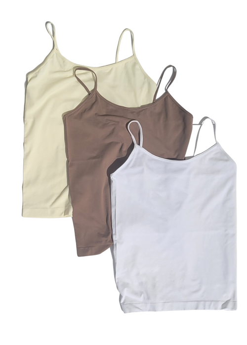 Seamless Cami- White-Hand In Pocket
