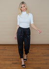 Karlie Silky Jogger Pant - Black-***FINAL SALE***-Hand In Pocket