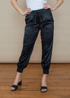 Karlie Silky Jogger Pant - Black-***FINAL SALE***-Hand In Pocket