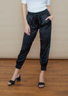 Karlie Silky Jogger Pant - Black-***FINAL SALE***-Hand In Pocket