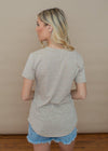 Z Supply Cotton Triblend Pocket Tee- Taupe-Hand In Pocket