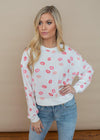 Z Supply Kissed "Lips" Crewneck Pullover-Hand In Pocket