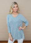 Z Supply Marled Sweater V Neck Tunic ***FINAL SALE***-Hand In Pocket