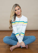 BB Dakota Like A Rainbow Striped Crewneck Sweater-***FINAL SALE***-Hand In Pocket