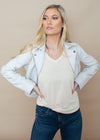 Bobi Basic V-Neck Tee- Nudist-Hand In Pocket