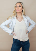 Bobi Basic V-Neck Tee- Nudist-Hand In Pocket