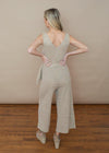 Lucy Paris Camille Beige Knit Belted Jumpsuit-***FINAL SALE***-Hand In Pocket