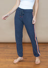 PJ Salvage Rainbow Stripe Banded Pant-Navy ***FINAL SALE***-Hand In Pocket