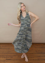Z Supply Reverie Midi Dress - Camo Green-Hand In Pocket