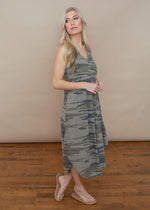Z Supply Reverie Midi Dress - Camo Green-Hand In Pocket