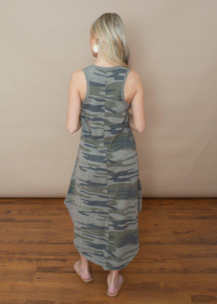 Z Supply Reverie Midi Dress - Camo Green-Hand In Pocket