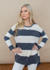 Z Supply The Rugby Stripe Weekender Pullover- ***FINAL SALE***-Hand In Pocket